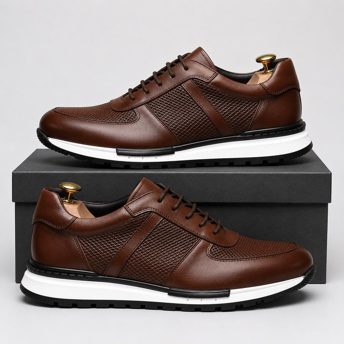 DAVID MILLER LEATHER SNEAKERS - ARDEN ROVE