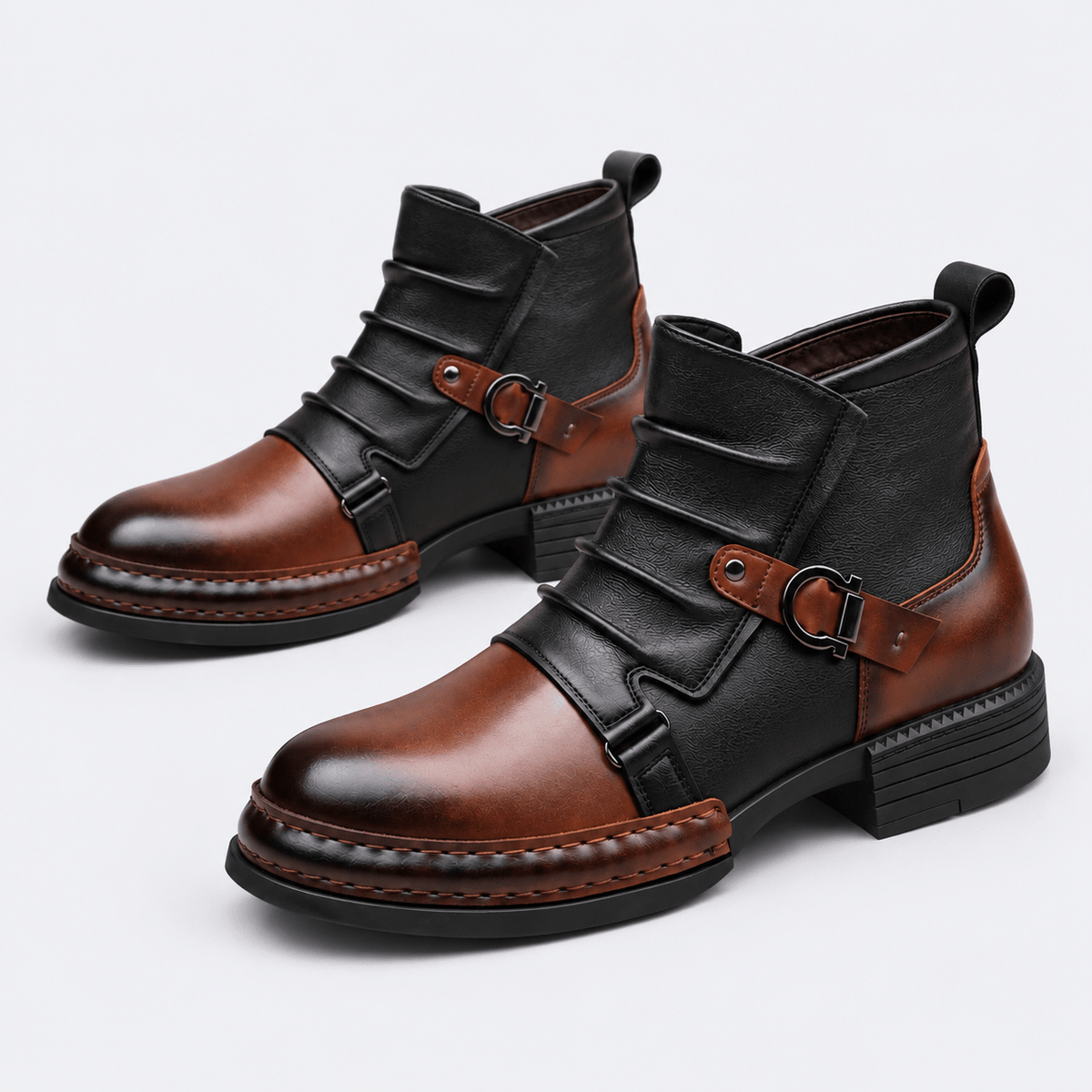 DENVER LEATHER ANKLE BOOTS - ARDEN ROVE