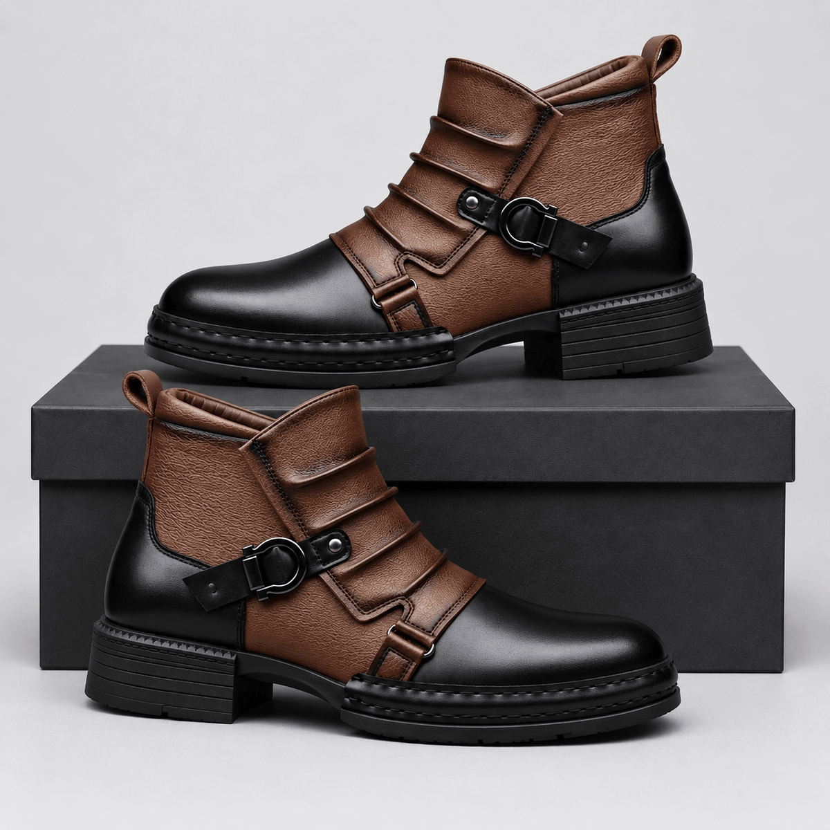 DENVER LEATHER ANKLE BOOTS - ARDEN ROVE