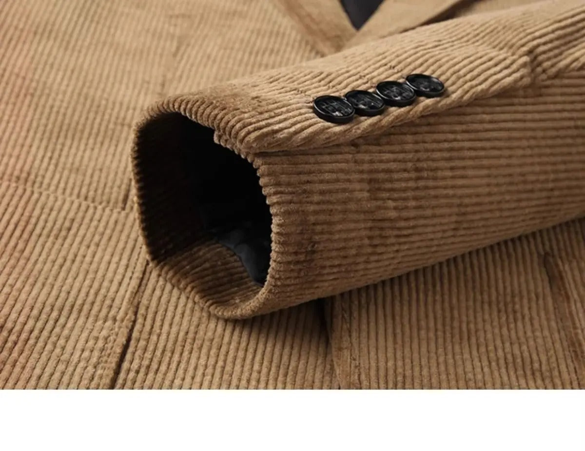 Blazer classico moderno in velluto a coste