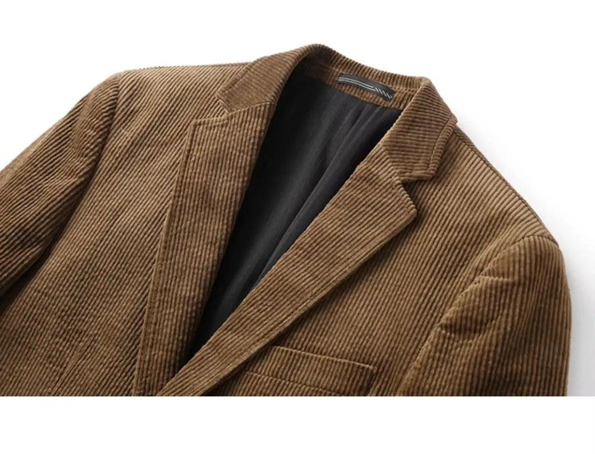 Blazer classico moderno in velluto a coste