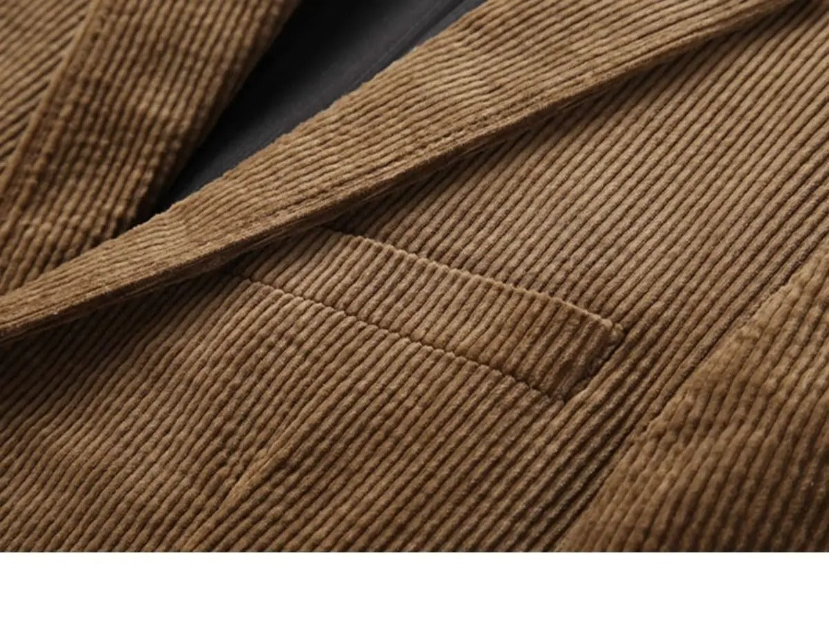 Blazer classico moderno in velluto a coste