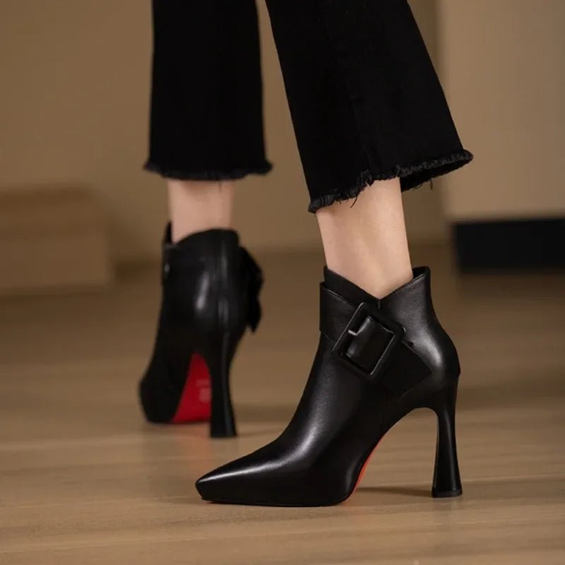 Diora Buckle Stiletto Boot - ARDEN ROVE