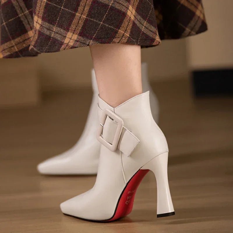 Diora Buckle Stiletto Boot - ARDEN ROVE