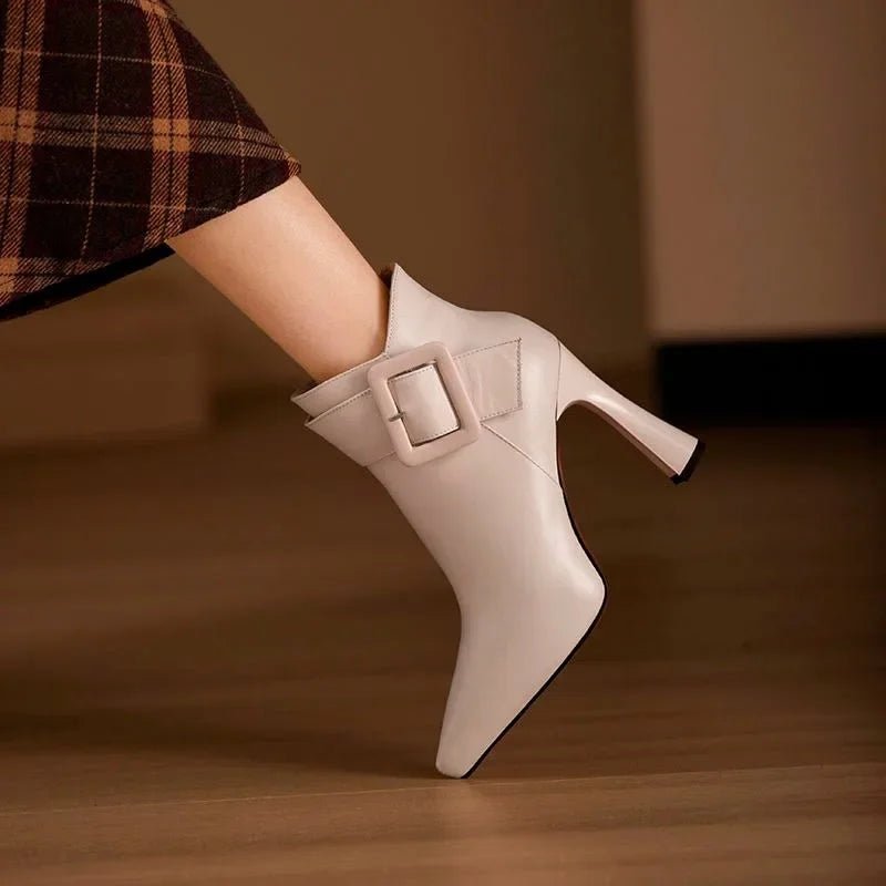Diora Buckle Stiletto Boot - ARDEN ROVE