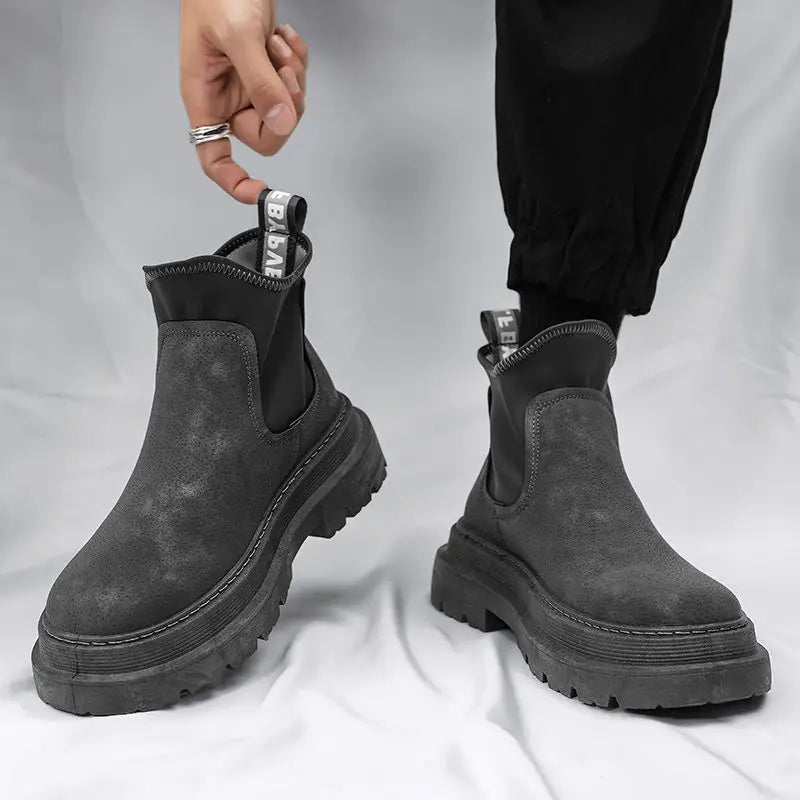 Distressed Suede Chelsea Boot - ARDEN ROVE