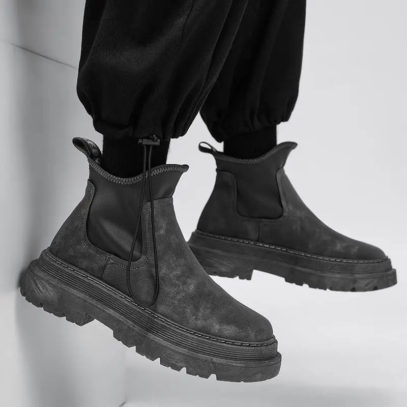 Distressed Suede Chelsea Boot - ARDEN ROVE