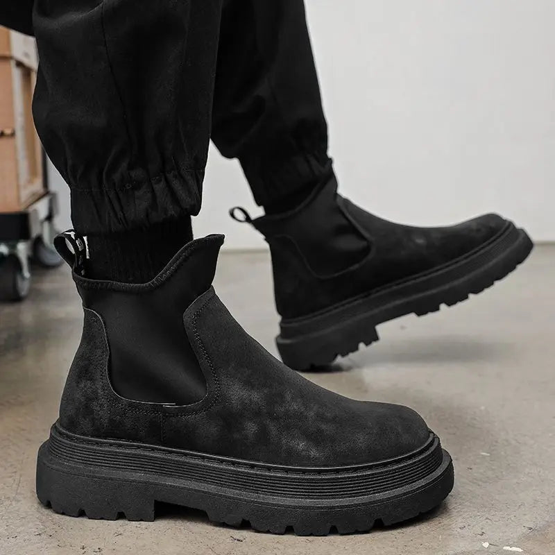 Distressed Suede Chelsea Boot - ARDEN ROVE