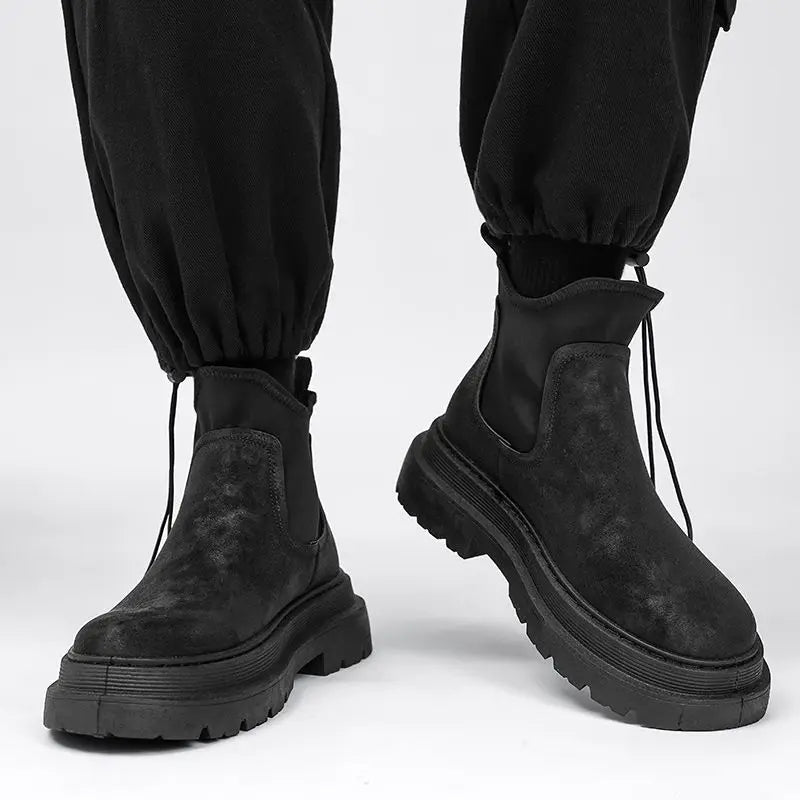 Distressed Suede Chelsea Boot - ARDEN ROVE