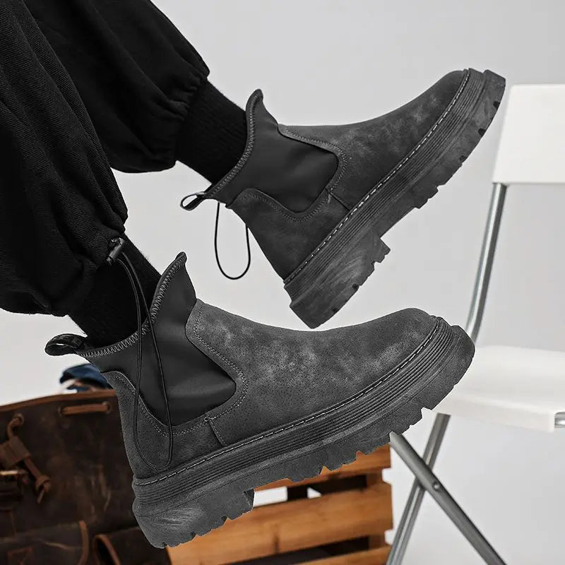 Distressed Suede Chelsea Boot - ARDEN ROVE