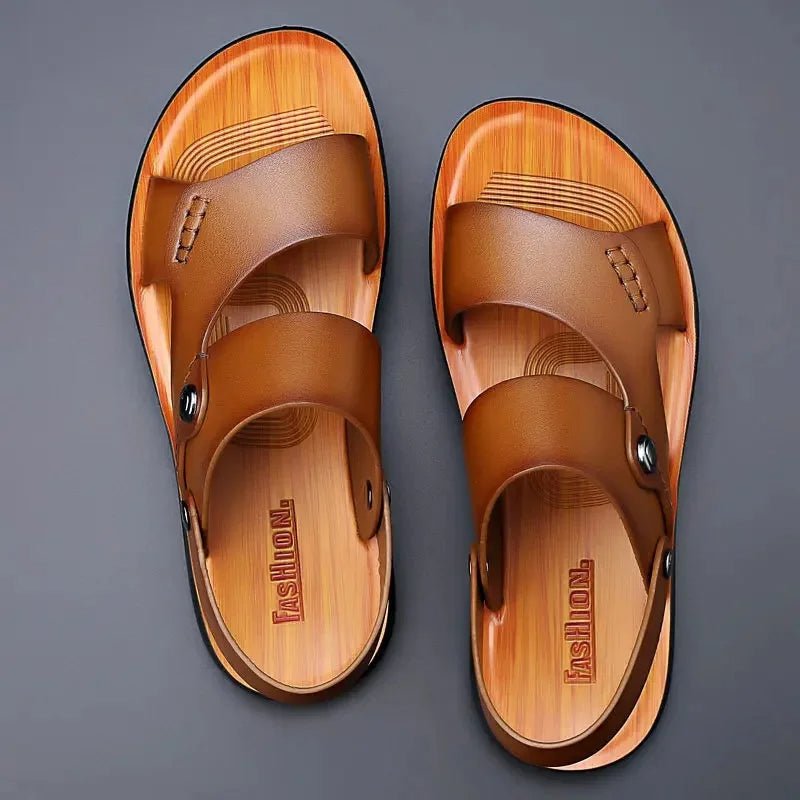 Driftwood Leather Sandal - ARDEN ROVE