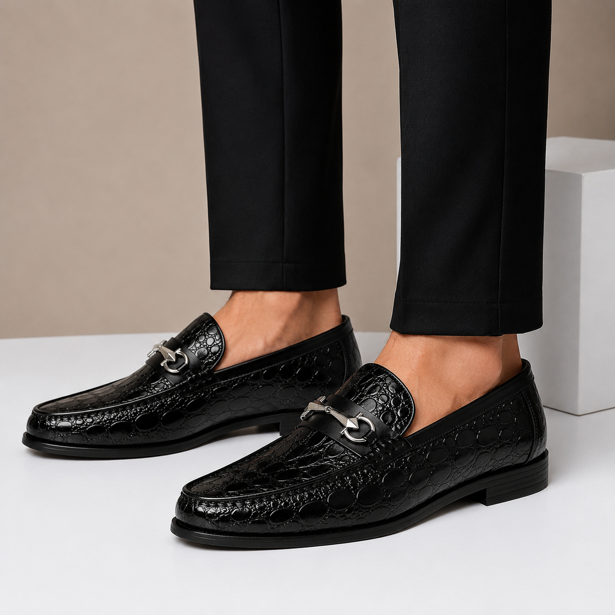 Dorvaro loafers i okselæder