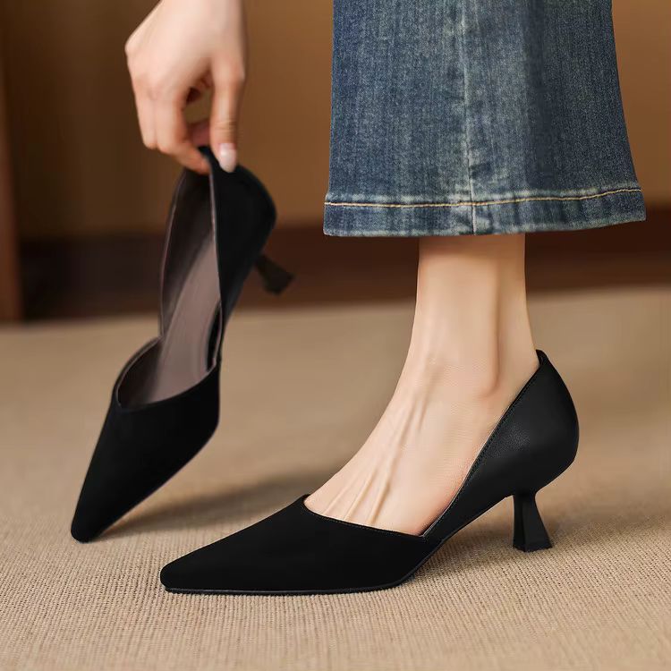 Mae Genuine Suede Heels