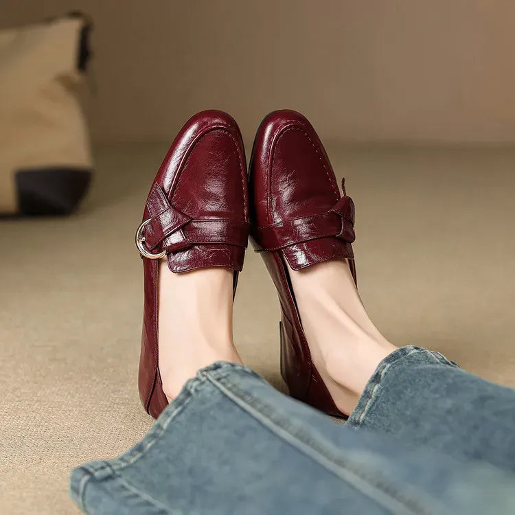 Mocassins Lila en cuir véritable