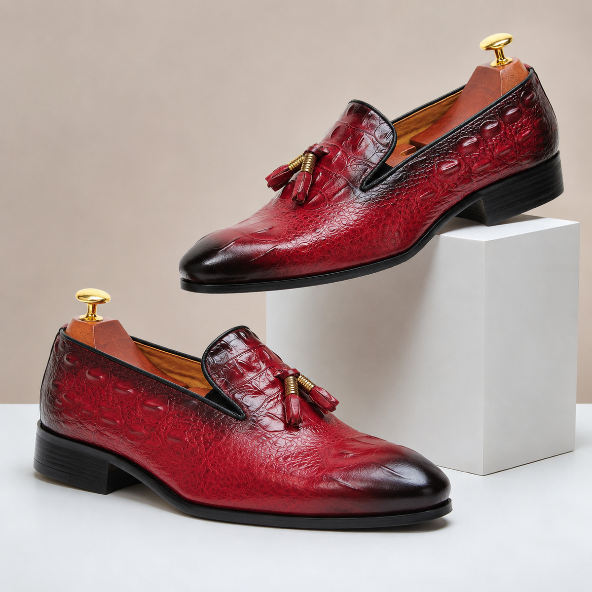 Barello Cowhide Leather Loafers