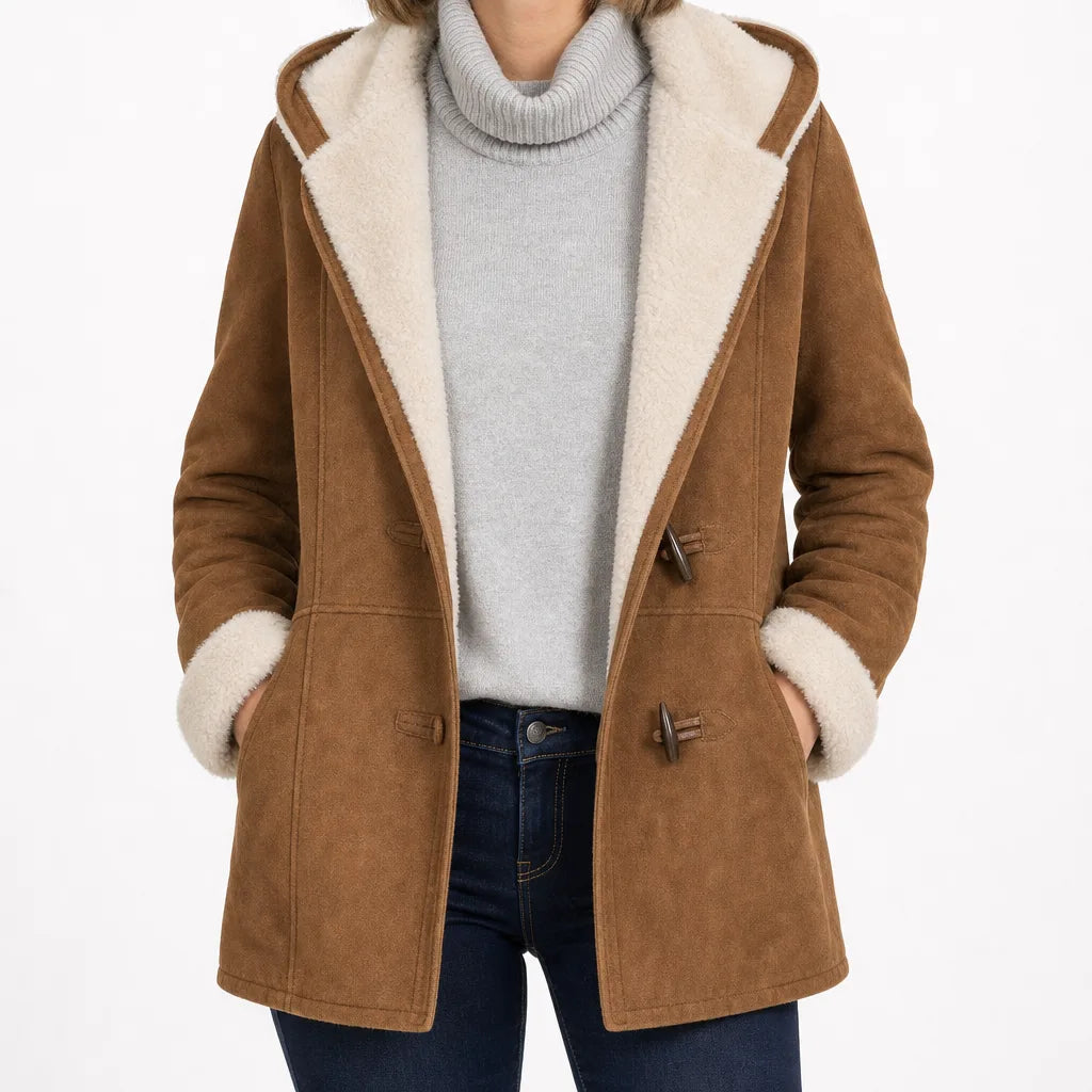 Elissa | Women's Hooded Suede Jacket