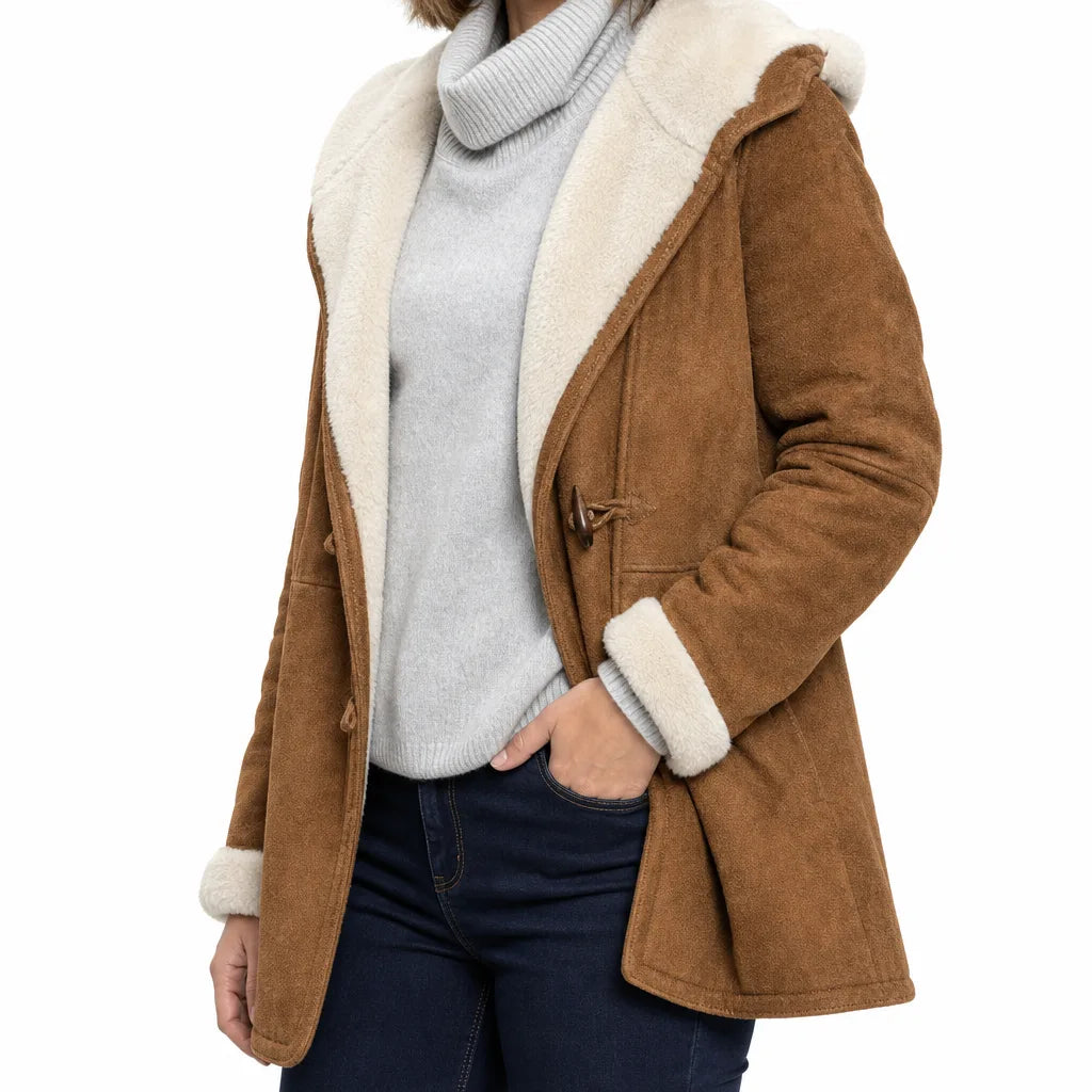 Elissa | Women's Hooded Suede Jacket