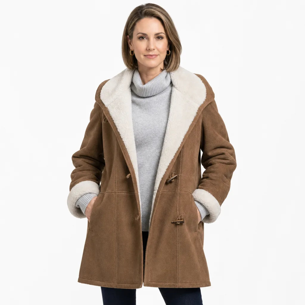Elissa | Women's Hooded Suede Jacket