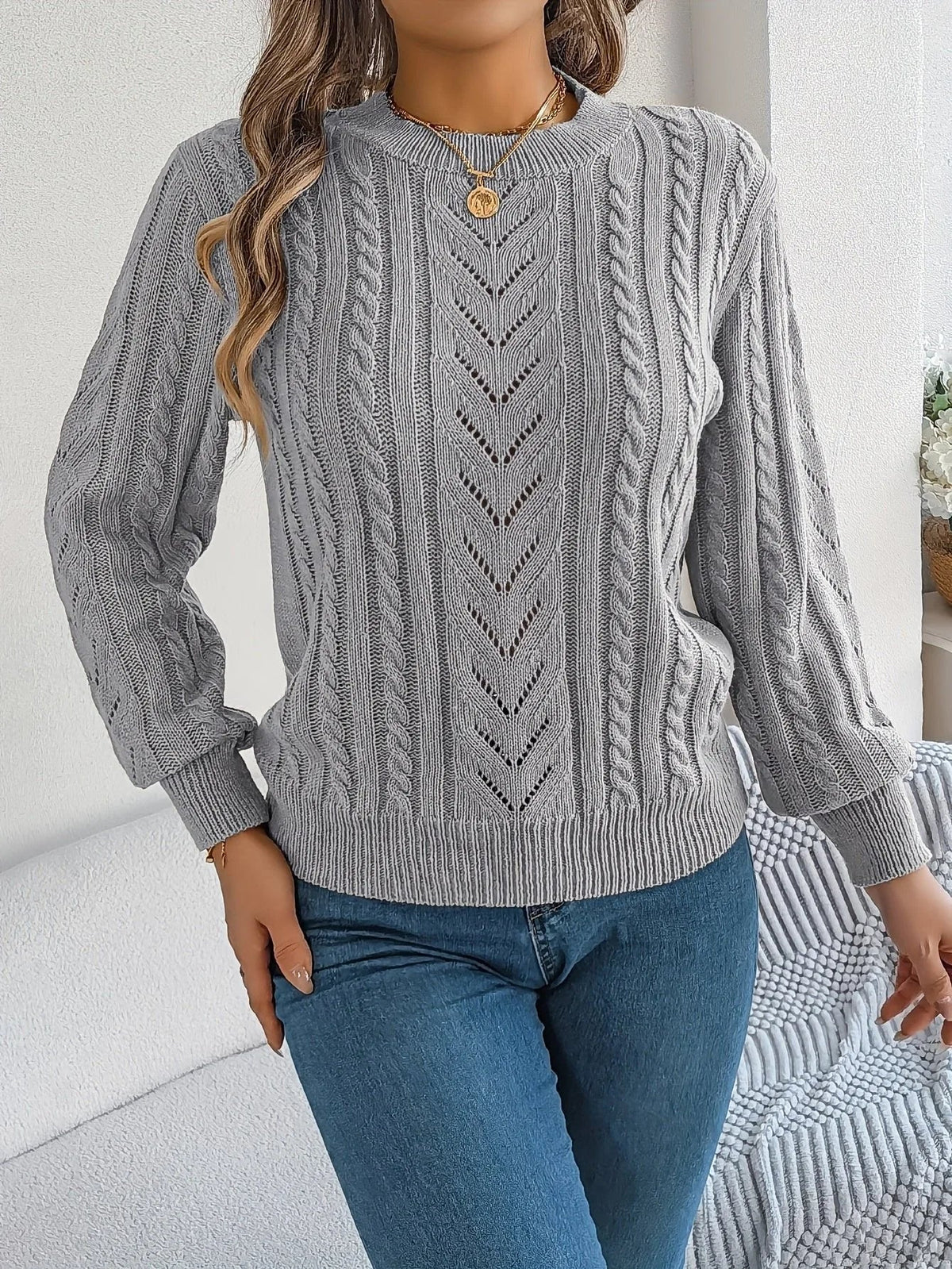 Ellen | Women's Cable Knit Sweater
