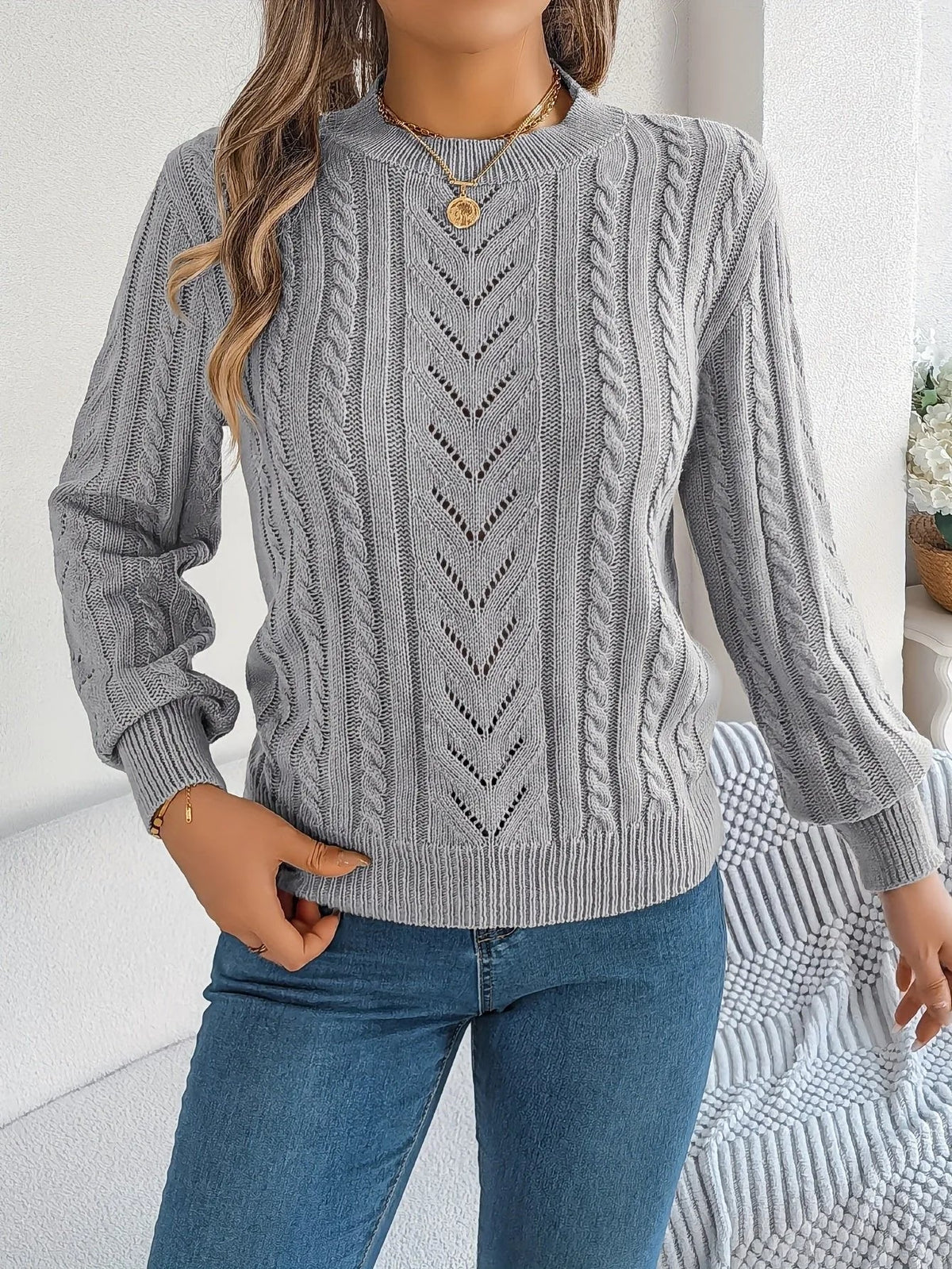 Ellen | Women's Cable Knit Sweater
