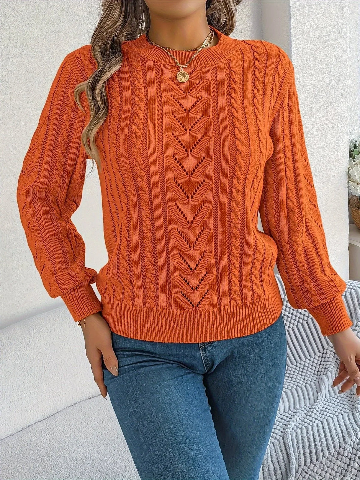 Ellen | Women's Cable Knit Sweater