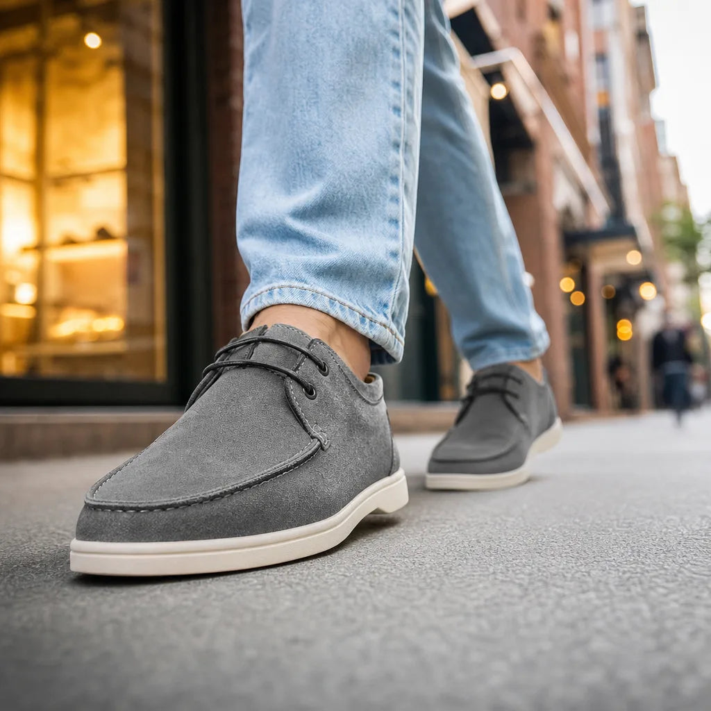 Ellis | Mocassins de Luxo em Camurça para Homem