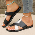 EVELINE LEATHER SLIDES - ARDEN ROVE
