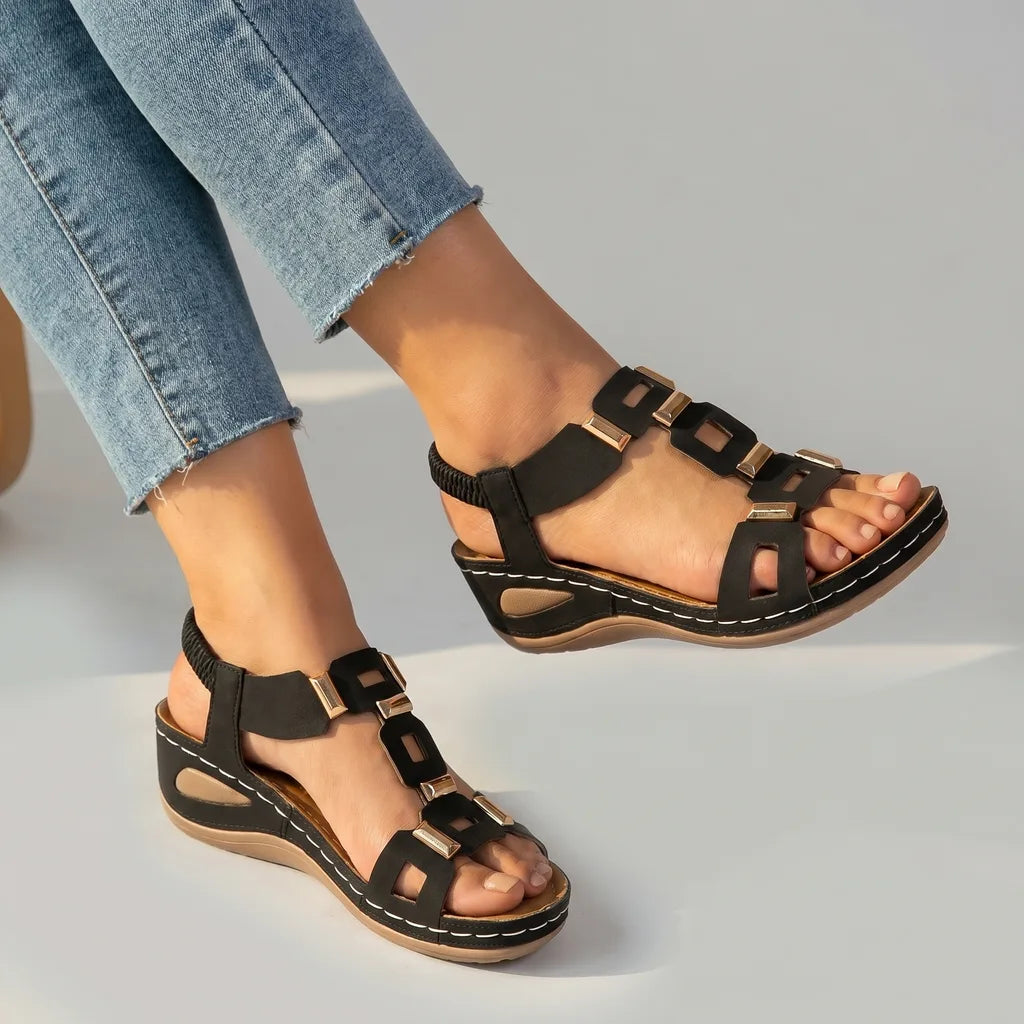 Evelyn | Sandalias ortopédicas con tira en T para mujer