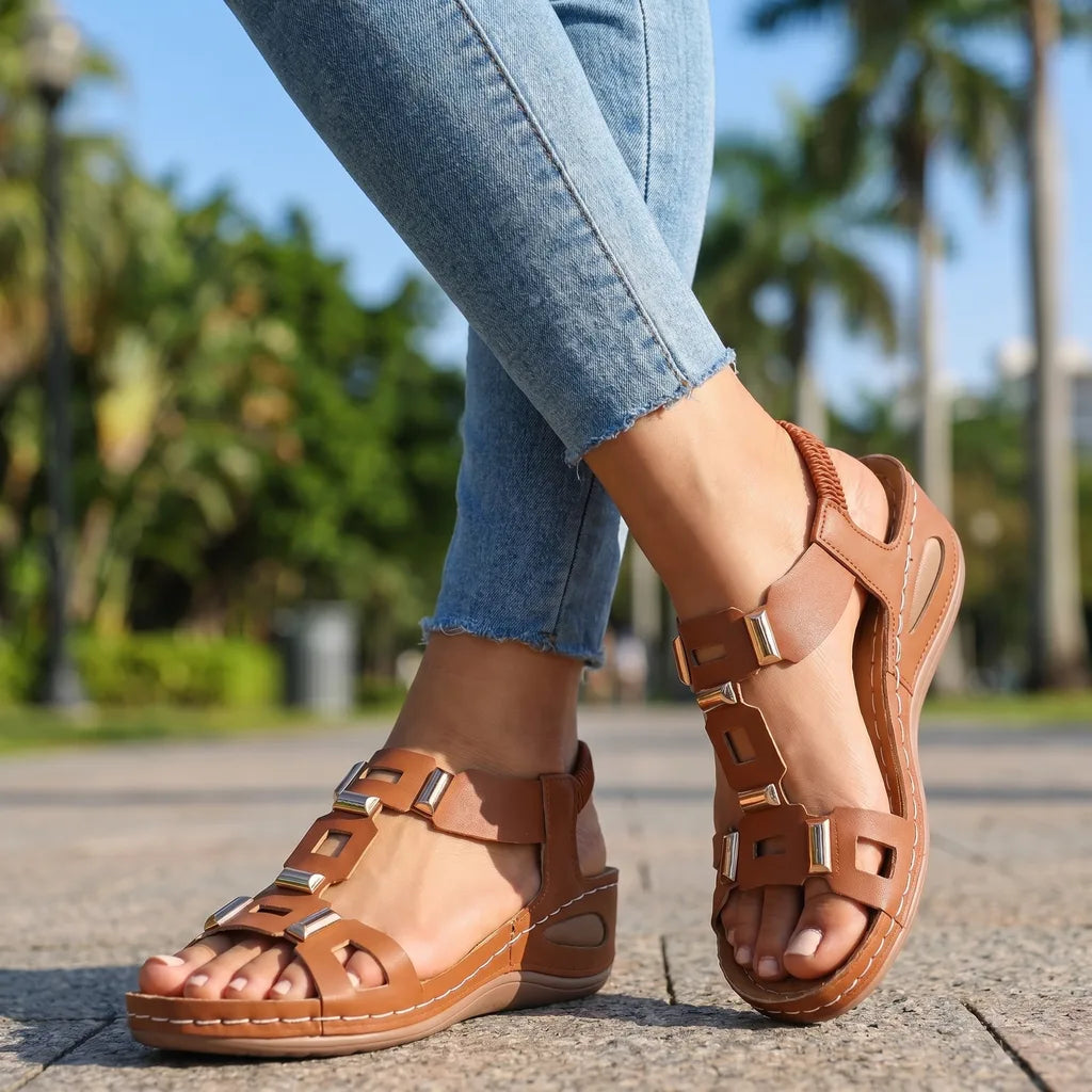 Evelyn | Sandalias ortopédicas con tira en T para mujer
