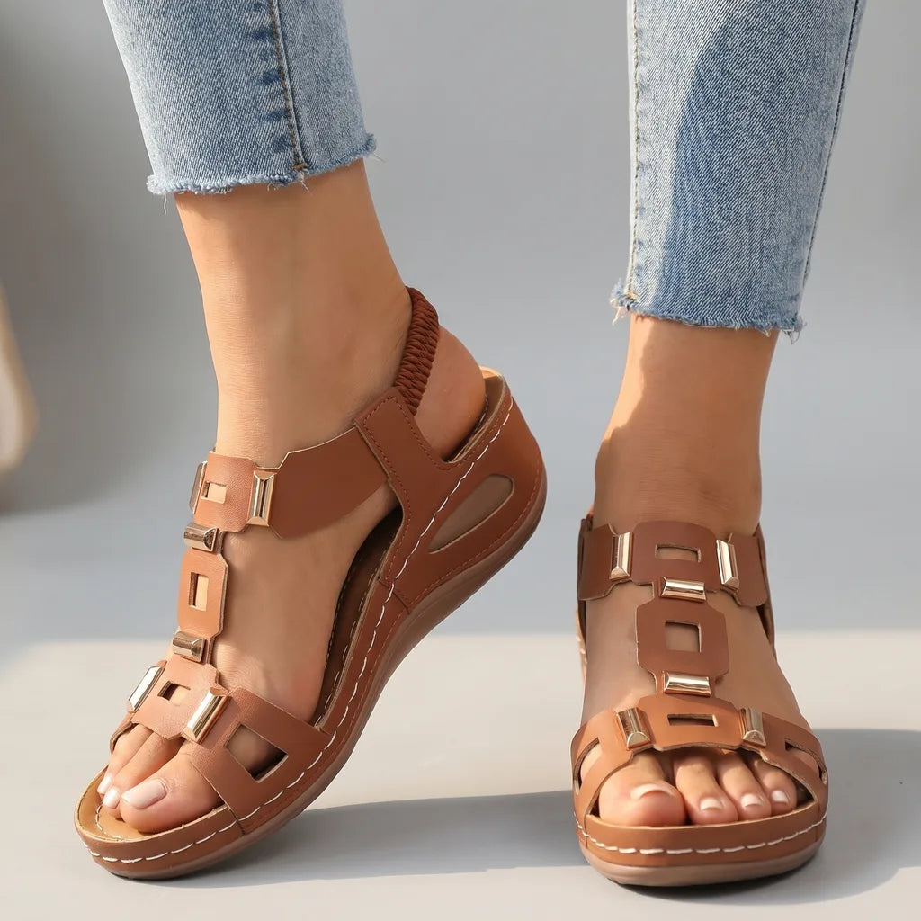 Evelyn | Sandalias ortopédicas con tira en T para mujer