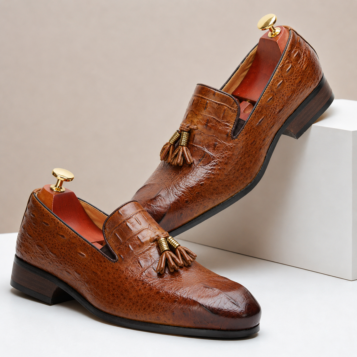 Barello Cowhide Leather Loafers