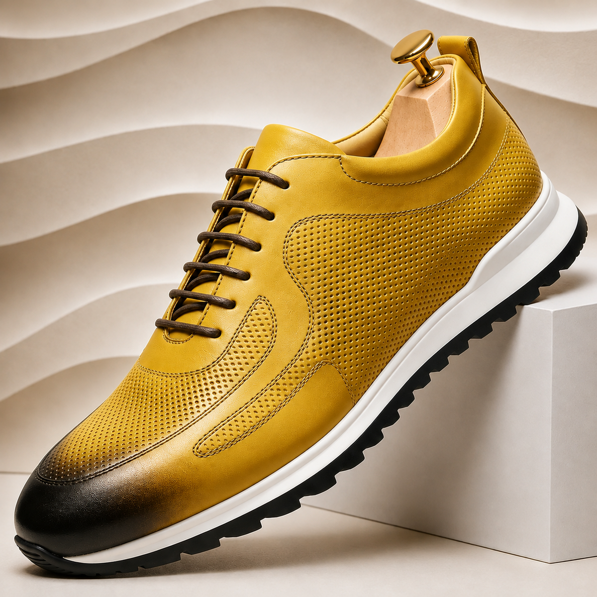 Sneakers Lussu in pelle di vacchetta