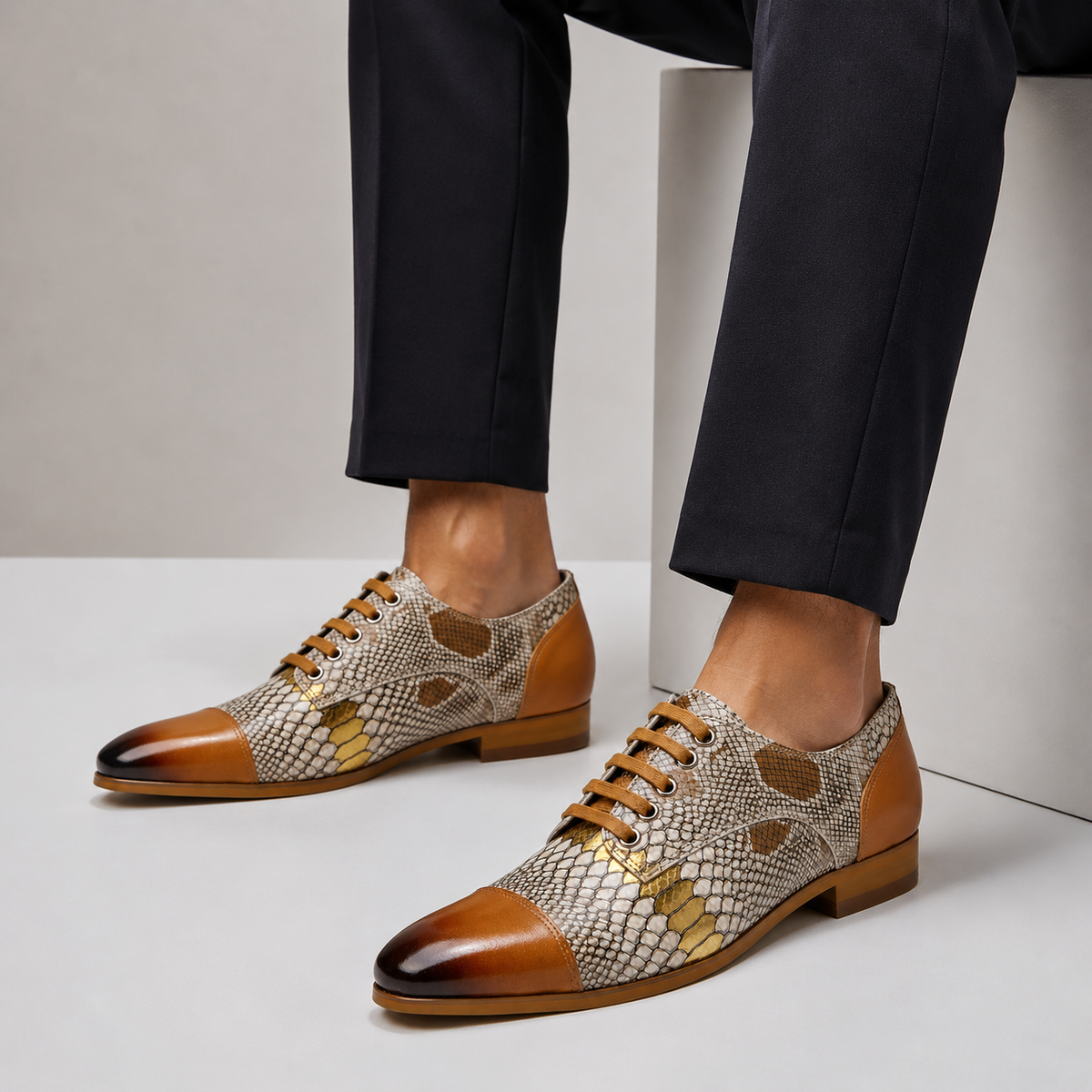 Scarpe Calverini in pelle di vacchetta