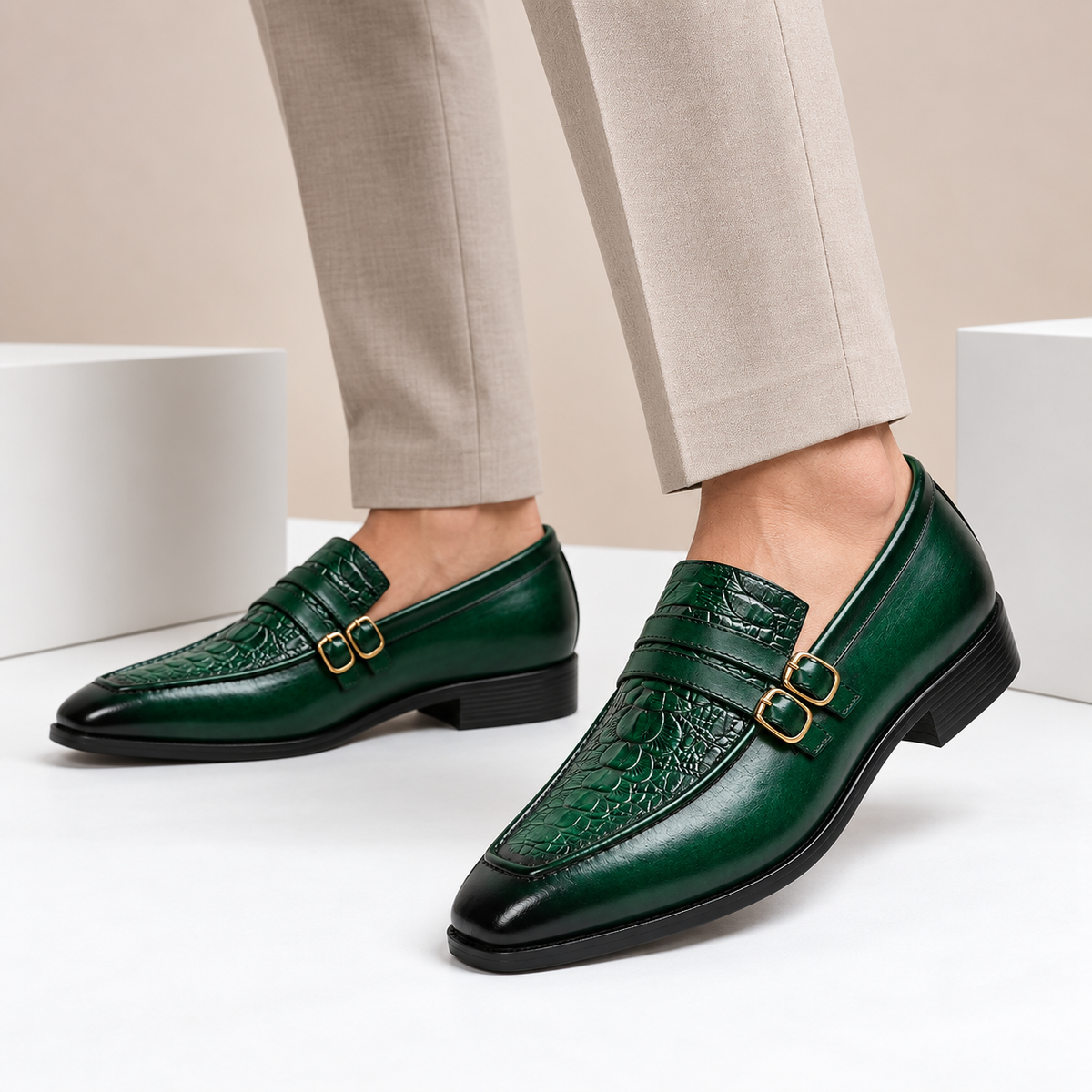 Alaric Cowhide Leather Loafers