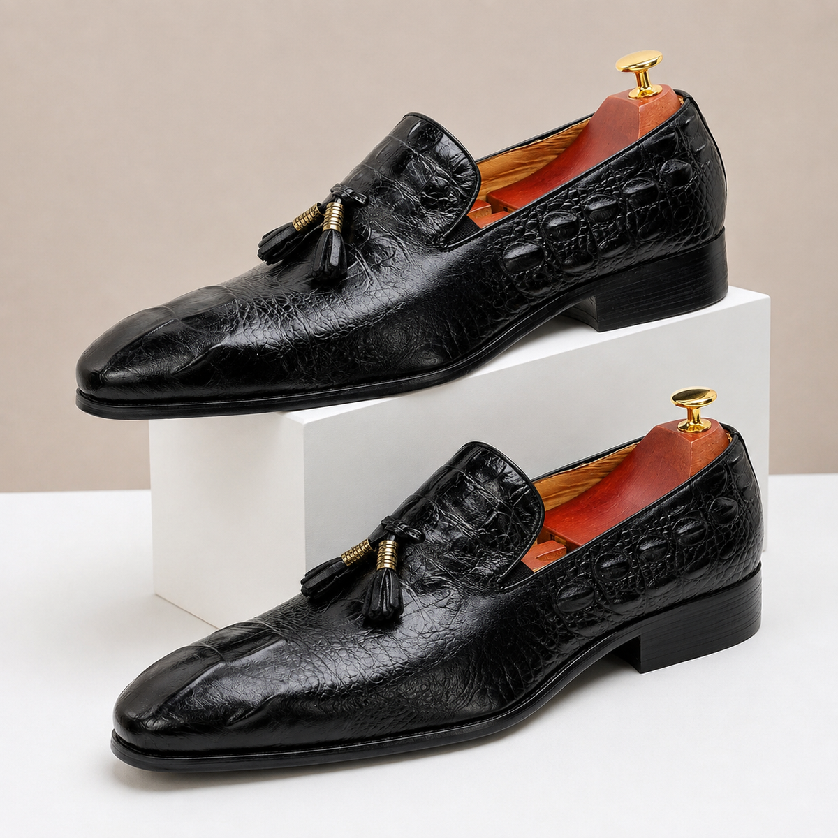 Barello Cowhide Leather Loafers