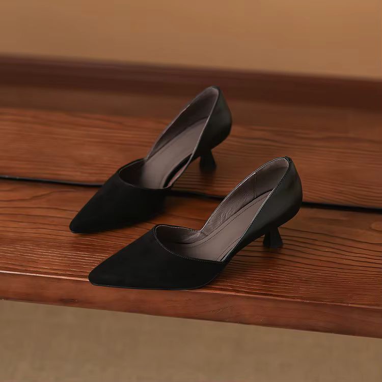 Mae Genuine Suede Heels
