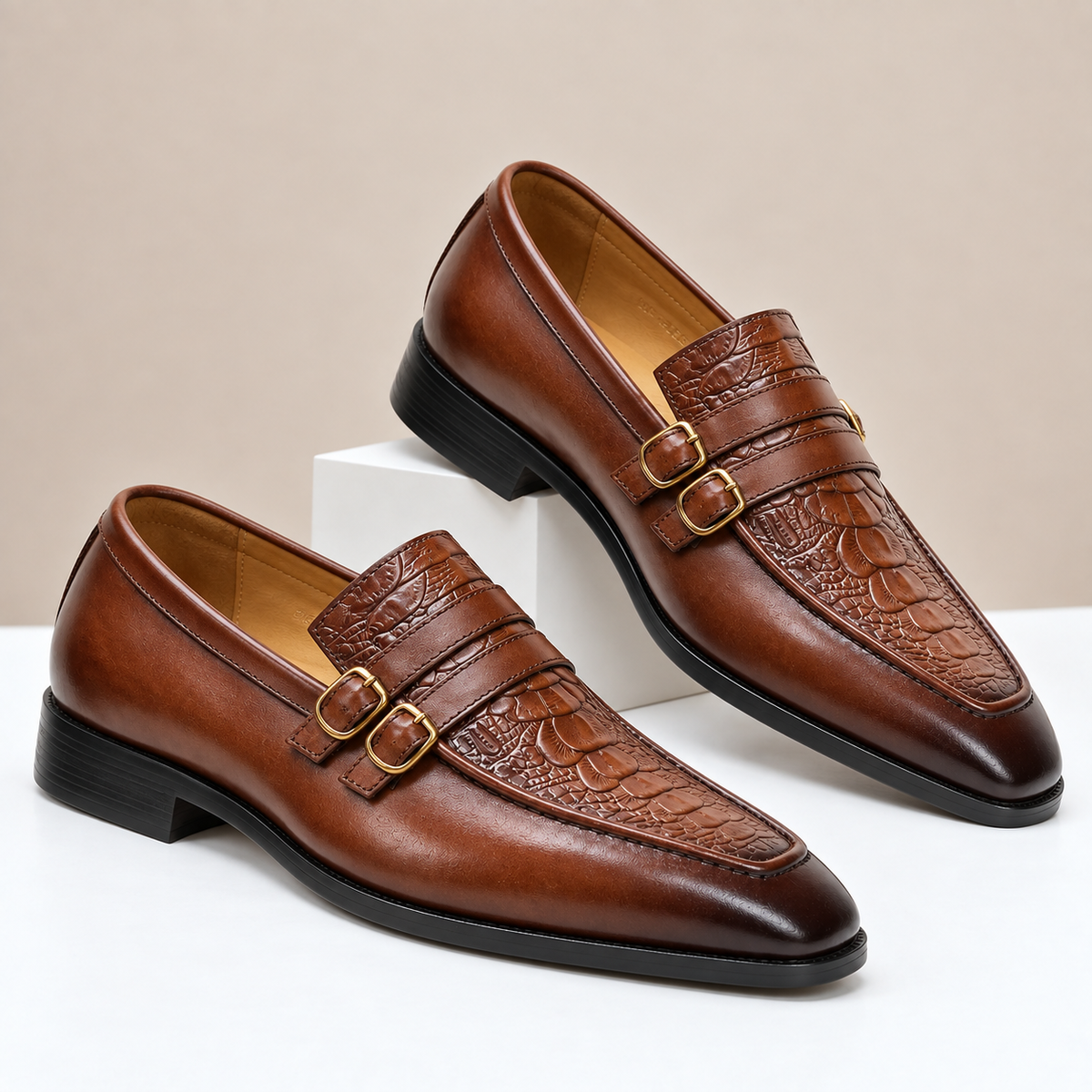 Alaric Cowhide Leather Loafers