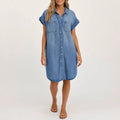 Fiona | Vestido camisero vaquero para mujer