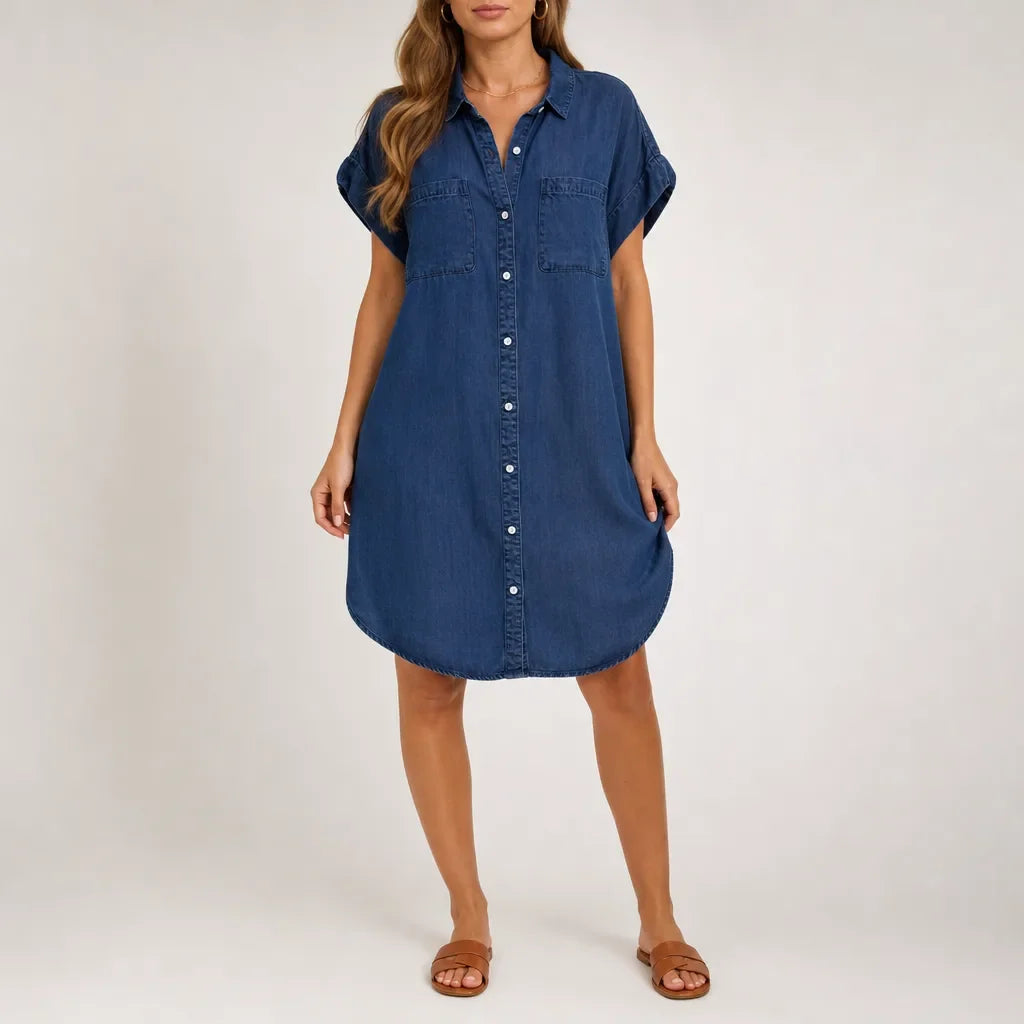 Fiona | Vestido camisero vaquero para mujer