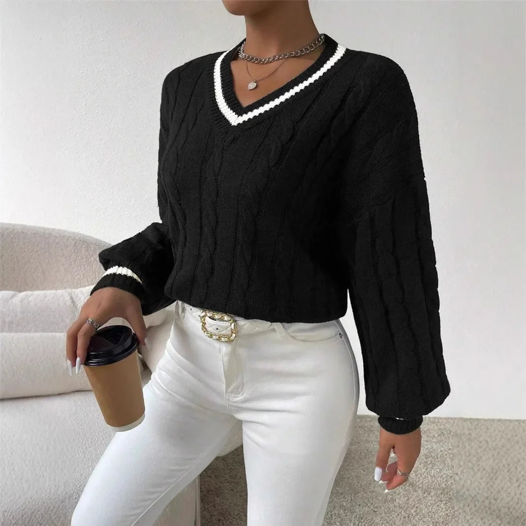 Frances | Damen-Zopfstrickpullover