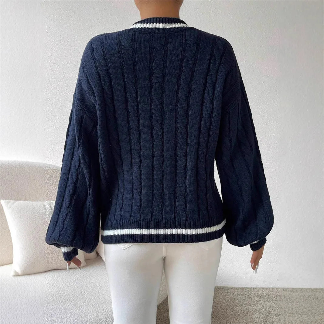 Frances | Damen-Zopfstrickpullover