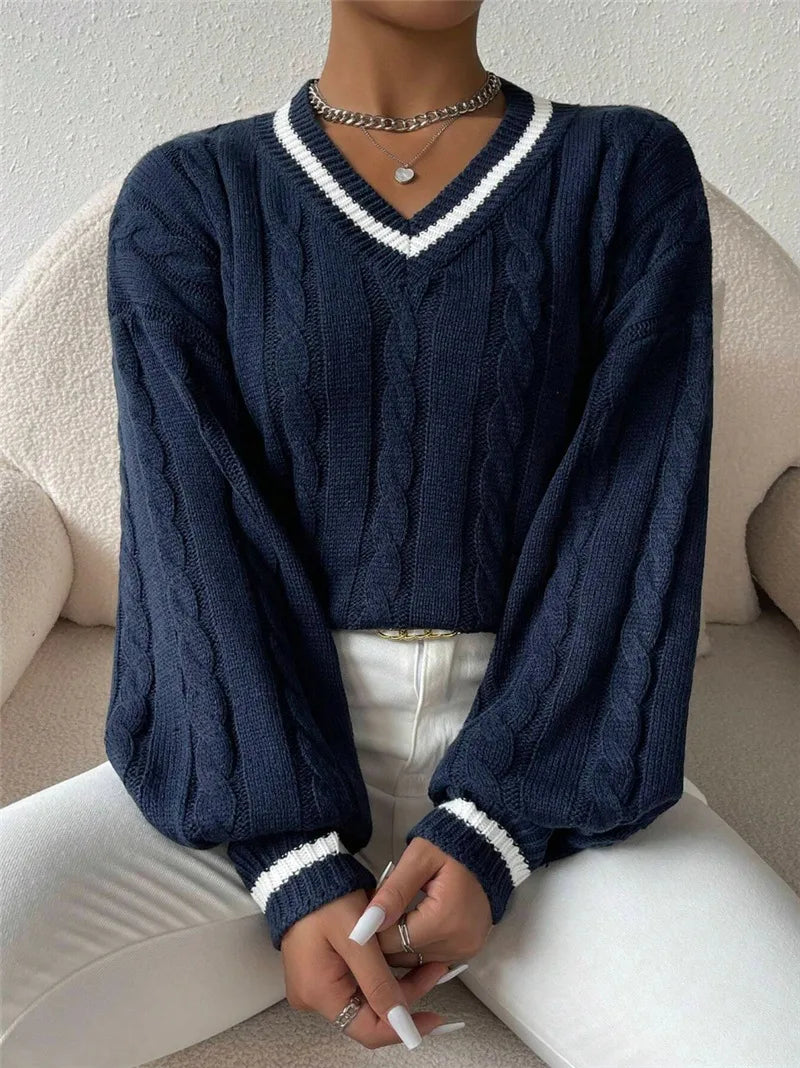 Frances | Damen-Zopfstrickpullover