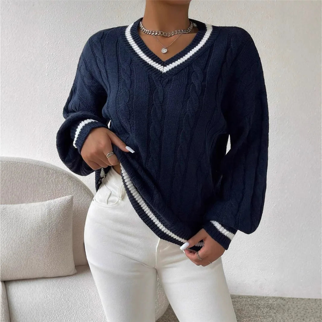 Frances | Damen-Zopfstrickpullover