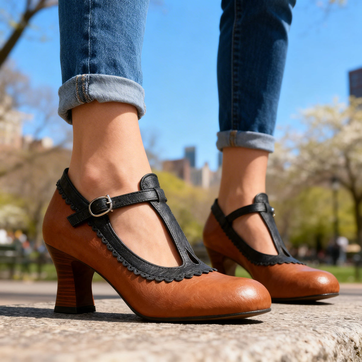 Amelia T-Riemchen-Loafer