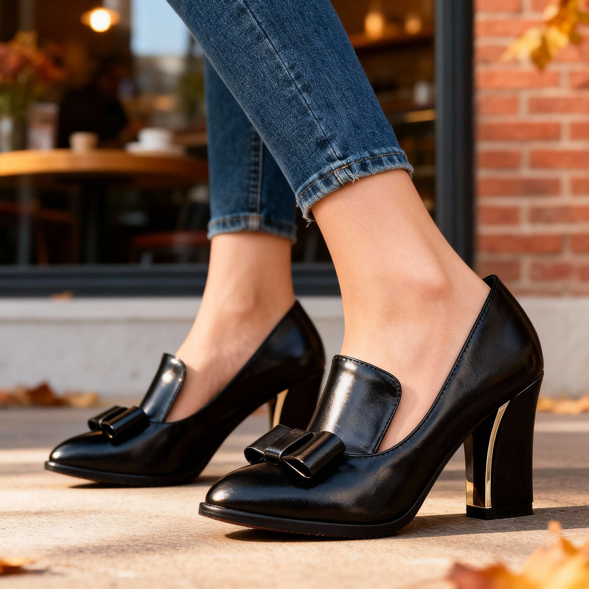 Tacones Mabel con lazo
