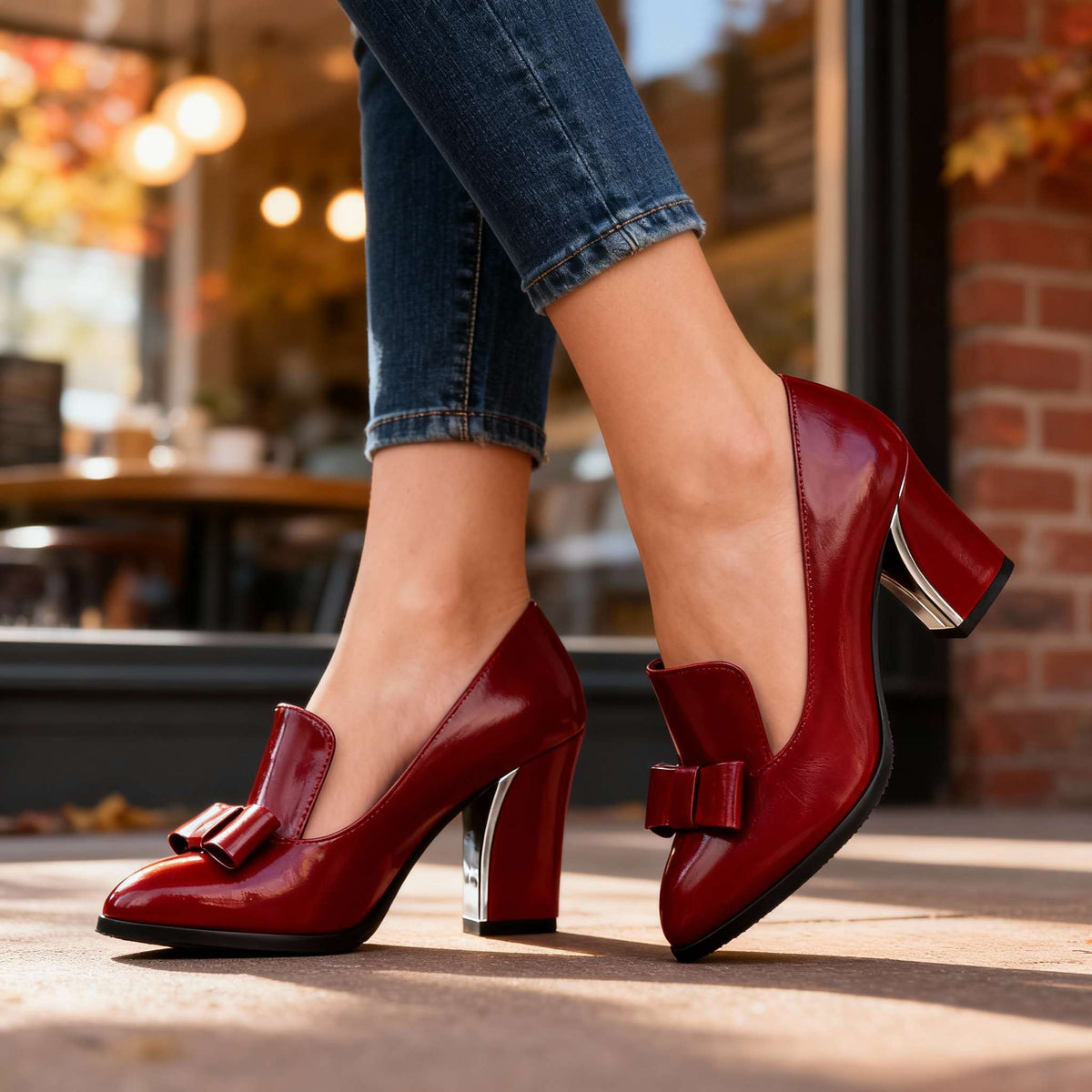 Tacones Mabel con lazo