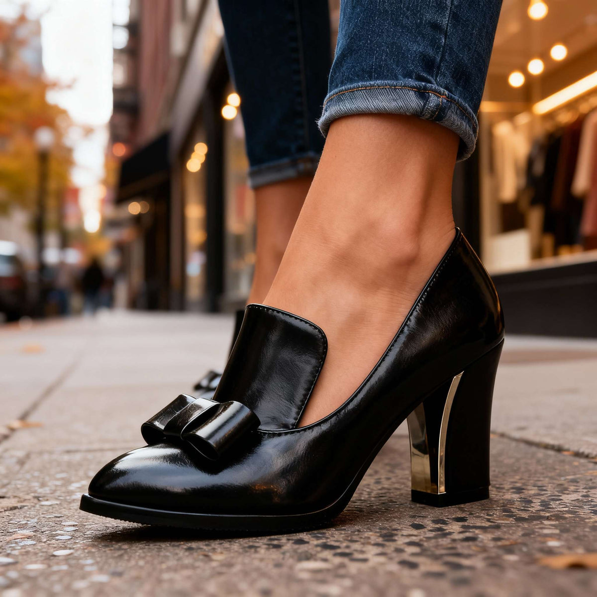 Tacones Mabel con lazo