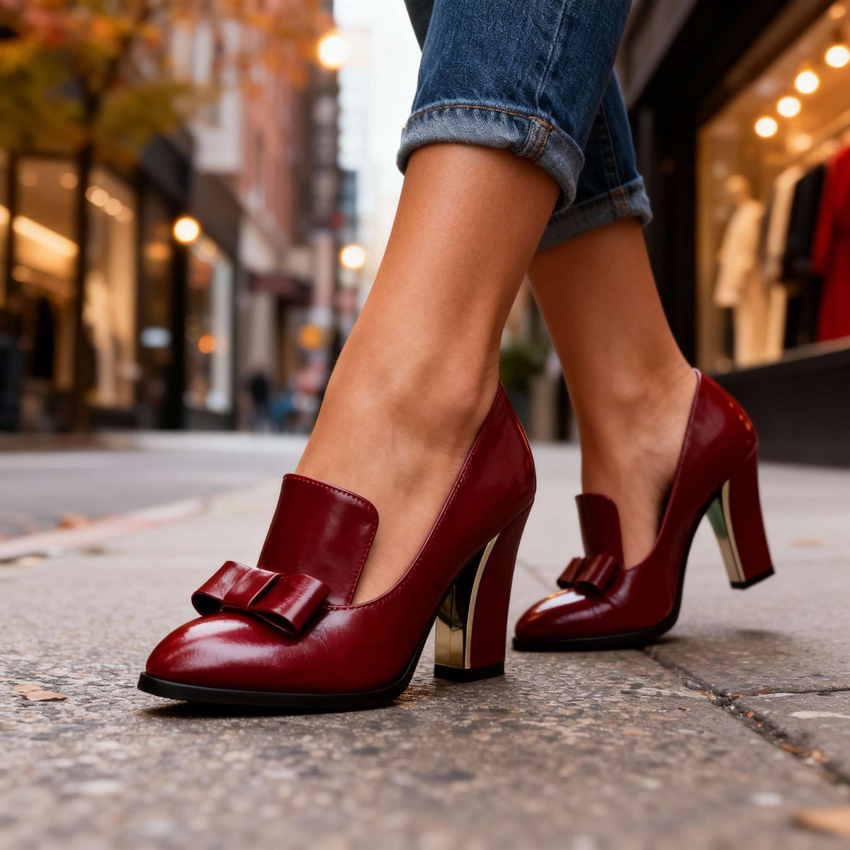 Tacones Mabel con lazo