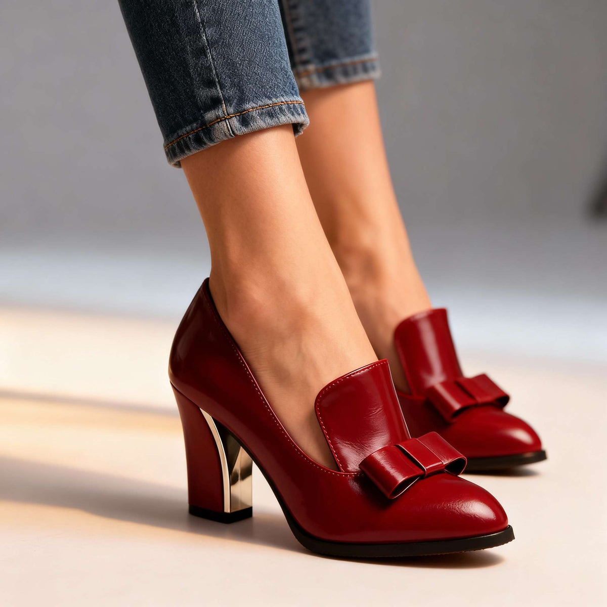 Tacones Mabel con lazo