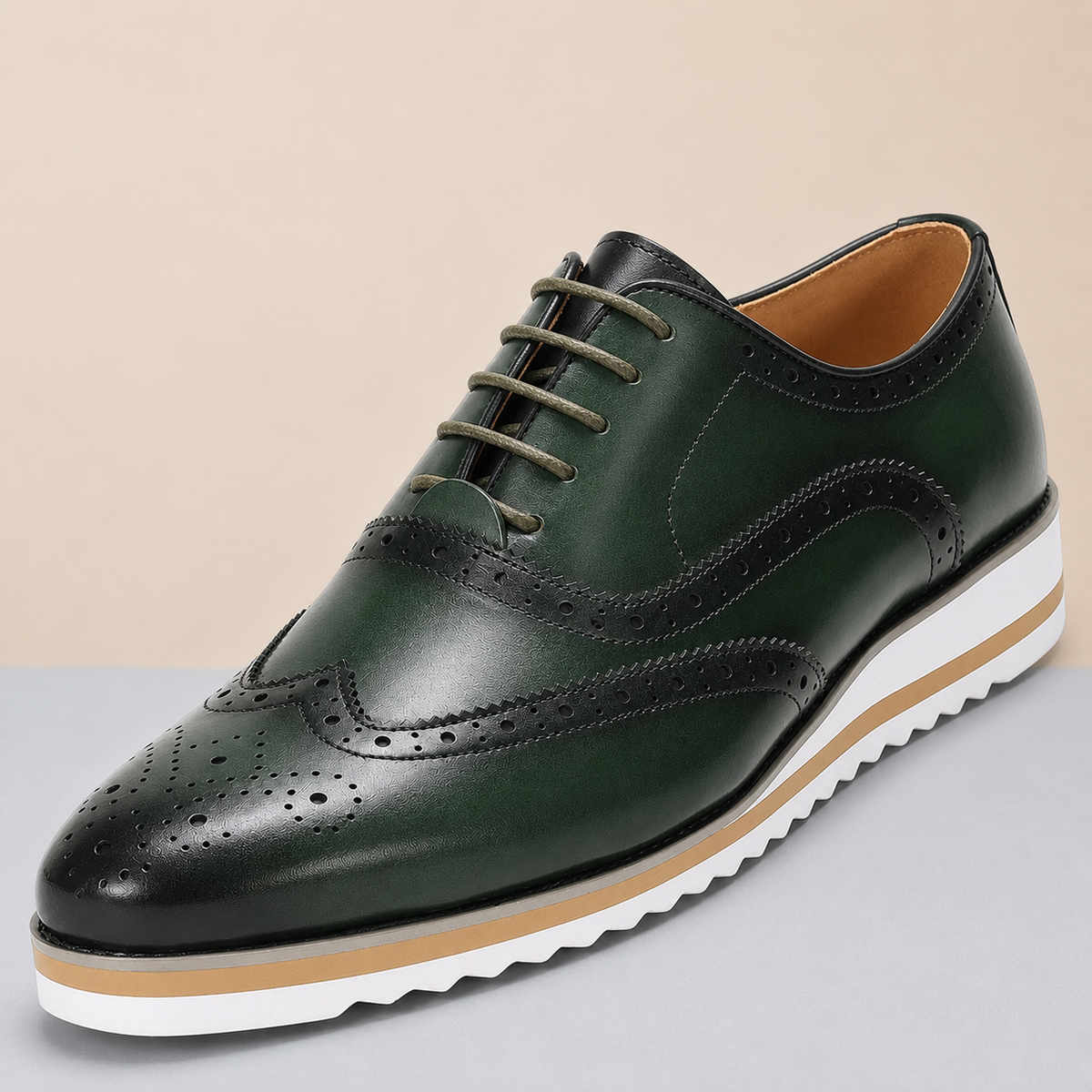 Sapatos Oxford Hudson em pele genuína com biqueira perfurada